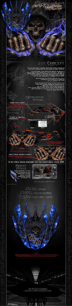 Graphics Kit For Yamaha Fzr Waverunner Gx1800 2009-16 Jetski Hood Wrap  'Hell Ride' Skin Decal - Darkside Studio Arts LLC.