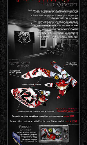 Graphics Kit For Kawasaki Jetski Ultra Series 'Stiff Upper Lip' Hood Wrap Skin Decal - Darkside Studio Arts LLC.