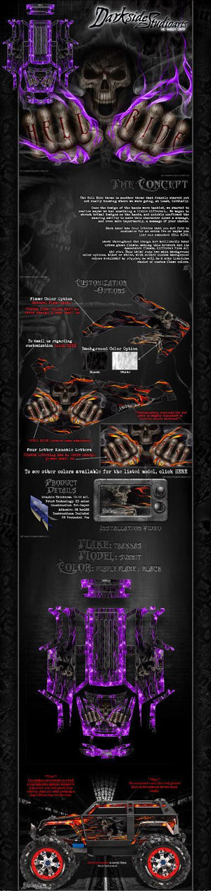 'Hell Ride' Graphics Skin Decal Kit Fits Traxxas Summit 1/10 Body Parts - Darkside Studio Arts LLC.