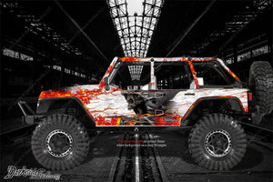 'Hell Ride' Skin Hop Up Kit Fits Axial Scx10 Jeep Wrangler Lexan Body # Ax04035 - Darkside Studio Arts LLC.