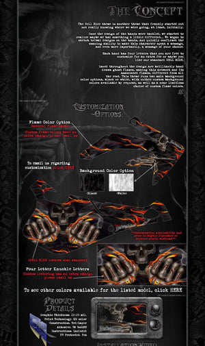 Graphics Kit For Kawasaki 1994-2016 Kx80 Kx85 Kx100 "Hell Ride"  Wrap Decals  Flames - Darkside Studio Arts LLC.