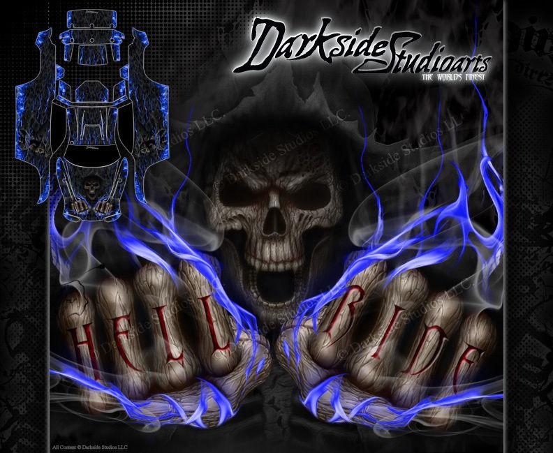 'Hell Ride' Graphics Wrap Skin Kit Fits Traxxas Rustler Tra3714 Body Parts | Darkside Studio Arts LLC.