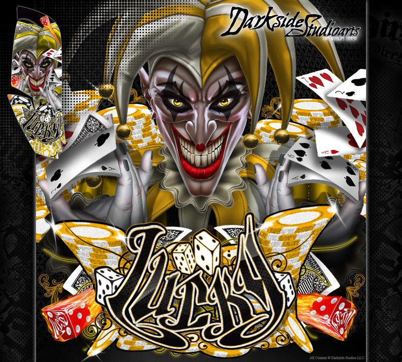 Graphics Kit For Yamaha Raptor 660 "Lucky" Set Decals Wrap Yellew & Black | Darkside Studio Arts LLC.