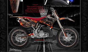 Graphics Kit For Yamaha 1998-2009 Yzf250 Yzf450 Decal Wrap "Hell Ride"  Set For Oem Parts - Darkside Studio Arts LLC.