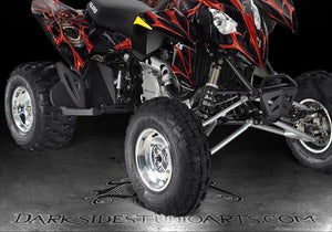 Graphics Kit For Polaris 2006-08 450 500 525 Outlaw "The Demons Within"   For Oem Part - Darkside Studio Arts LLC.
