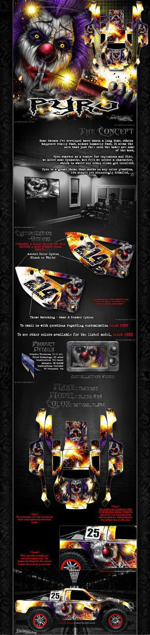 'Pyro' Graphics Package Fits Traxxas Slash 4X4 Oem Lexan Body # Tra6811 - Darkside Studio Arts LLC.