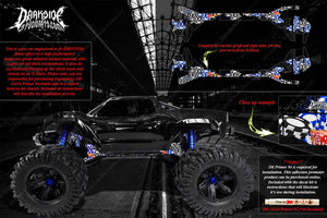 'Lucky' Themed Aftermarket Hop Up Chassis Skin Graphics Fits Shock Towers On Traxxas X-Maxx 6S 8S - Darkside Studio Arts LLC.