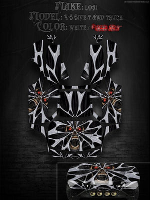 'The Demons Within' Hop Up Skin Wrap Kit Skulls Fits Losi 5Ive-T Turck Body # Losb8105 - Darkside Studio Arts LLC.