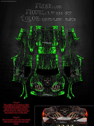 'Hell Ride' Body Skin Wrap Kit Fits Losi Xxx-Sct Panel Kit # Losb8087 - Darkside Studio Arts LLC.