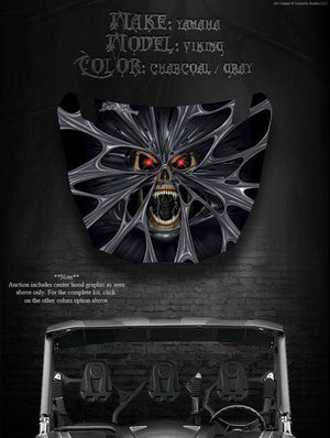 Graphics Kit For Yamaha Viking Hood  Wrap  "The Demons Within" Decal Set Accessory - Darkside Studio Arts LLC.