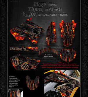Graphics Kit For Suzuki 2001-2013 Rm125 Rm250  Wrap "Hell Ride" For Oem Parts Fenders - Darkside Studio Arts LLC.
