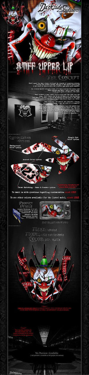 Graphics Kit For Yamaha Fzr Waverunner Gx1800 2009-16 Jetski Hood Decals Wrap 'Stiff Upper Lip' - Darkside Studio Arts LLC.