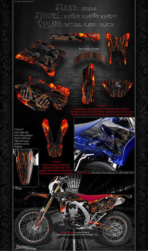 Graphics Kit For Yamaha 1995-2006 Wr250F Wr426F Wr450F "Hell Ride"  Wrap Fits Oem Parts - Darkside Studio Arts LLC.