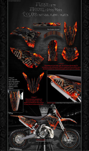 "Hell Ride" Graphics Wrap Fits Ktm 2009-2015 Sx50 Sx65 Ktm65 Ktm50 65Sx 50Sx - Darkside Studio Arts LLC.