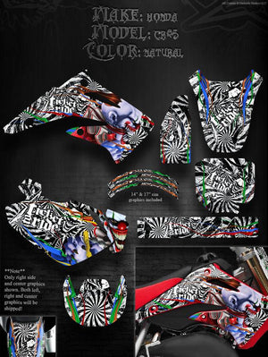 Graphics For Honda Cr85 2003-2012  Wrap "Ticket To Ride" Fits Oem Plastics Parts 04 - Darkside Studio Arts LLC.