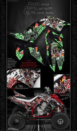 Graphics Kit For Yamaha 2006-2012 Raptor 700  Wrap  "Lucky" Fits Oem Plastics / Parts - Darkside Studio Arts LLC.