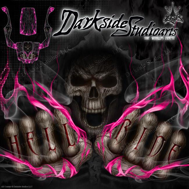 'Hell Ride' Skin Hop Up Graphics Kit Fits Axial Wraith 1/10 Body # Ax04027 | Darkside Studio Arts LLC.