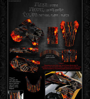Graphics Kit For Suzuki 1993-2000 Rm125 Rm250  Wrap "Hell Ride" For Oem Parts Fenders - Darkside Studio Arts LLC.