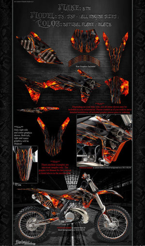"Hell Ride" Graphics Decals Fits Ktm 2011-2016 Sx Sxf 250 300 450 525 - Darkside Studio Arts LLC.