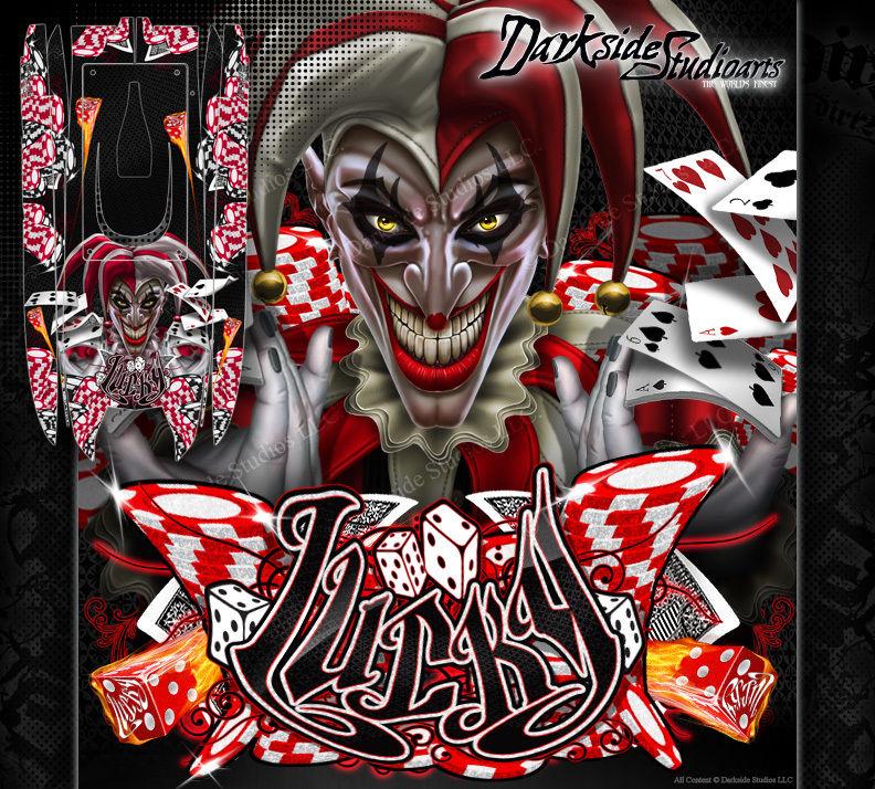 'Lucky' Themed Graphics Skin Decal Kit Fits Pro Boat Zelos 36 And Miss Geico | Darkside Studio Arts LLC.