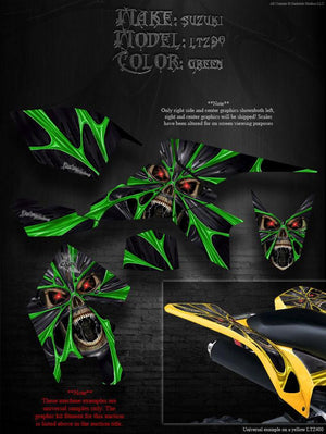 Graphics Kit For Suzuki 2007-2014 Ltz90  "The Demons Within"  For Oem Parts Z90 - Darkside Studio Arts LLC.