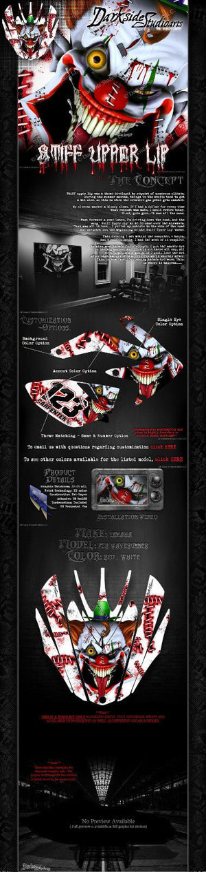 Graphics Kit For Yamaha Fzr Waverunner Gx1800 2009-16 Jetski Hood  Wrap 'Stiff Upper Lip' - Darkside Studio Arts LLC.