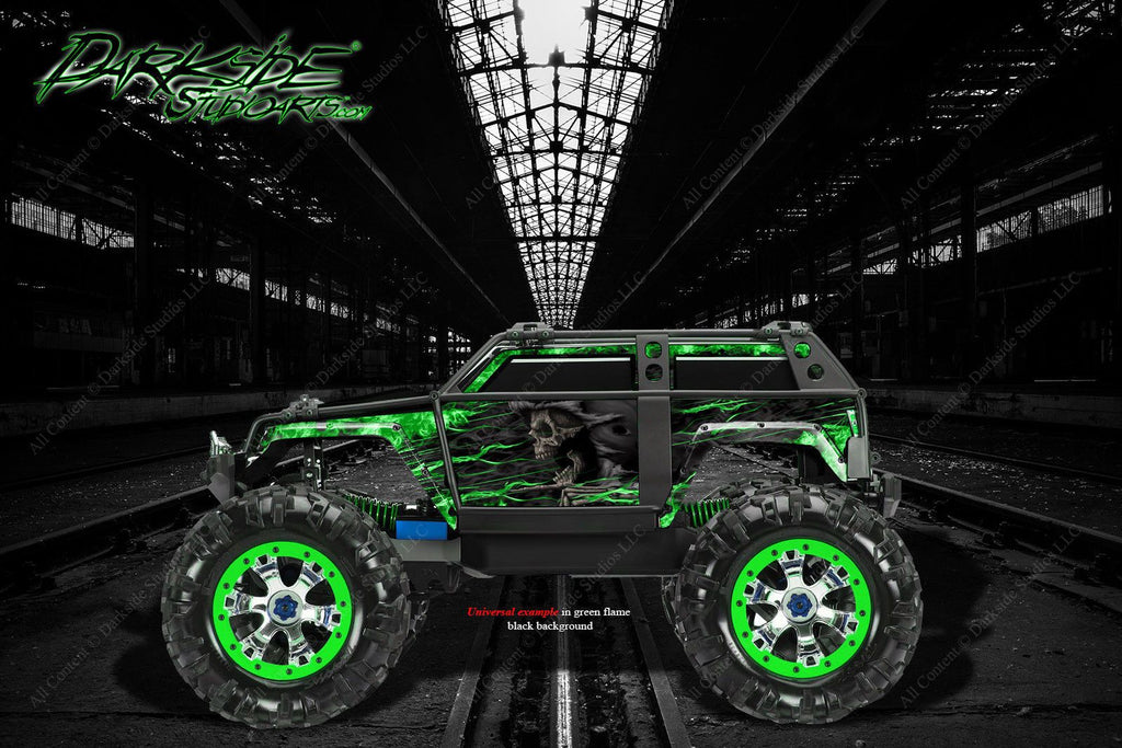 'Hell Ride' Graphics Skin Decal Kit Fits Traxxas Summit 1/10 Body Parts | Darkside Studio Arts LLC.