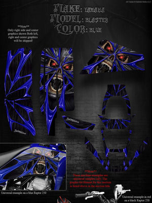Graphics Kit For Yamaha Blaster 1990-2002  "The Demons Within" Decals For Oem Plastics - Darkside Studio Arts LLC.