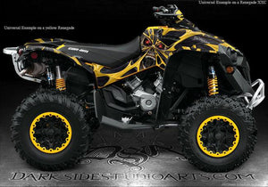 Graphics Kit For Can-Am Renegade  Decals Set "The Demons Within" For Oem Plastics - Darkside Studio Arts LLC.