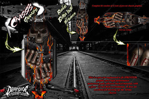 'Hell Ride' Themed Chassis Skin Fits Yokomo Yz-2 Yokz2-0023 - Darkside Studio Arts LLC.