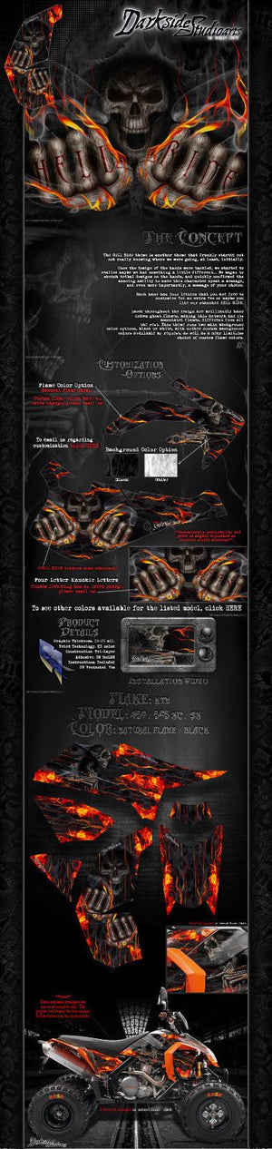 "Hell Ride" Decals Wrap Skin Fits Ktm 450Xc 525Xc 450Sx 525Sx Graphics Wrap - Darkside Studio Arts LLC.