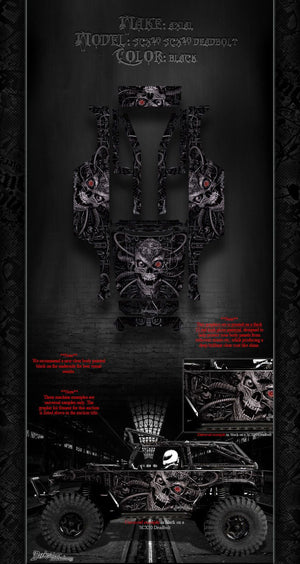 'Machinehead' Graphics Decal Kit Fits Axial Scx10 Deadbolt Body Panel # Ax04039 - Darkside Studio Arts LLC.
