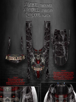 'The Outlaw' Graphics Skin Decal Kit Pre-Cut To Fit Traxxas Spartan Boats - Darkside Studio Arts LLC.