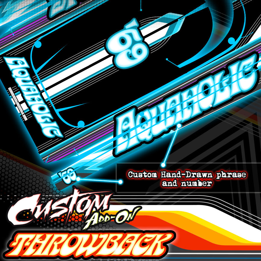 Customized Phrase And Number For Throwback Theme (+$50.00) *IF THIS IS REMOVED FROM CART IT WILL VOID YOUR LETTER CUSTOMIZATION* | Darkside Studio Arts LLC.