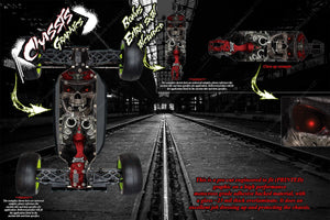 'The Outlaw' Chassis Skin Fits Losi Ten-Scbe Los231001 Skid Plate - Darkside Studio Arts LLC.
