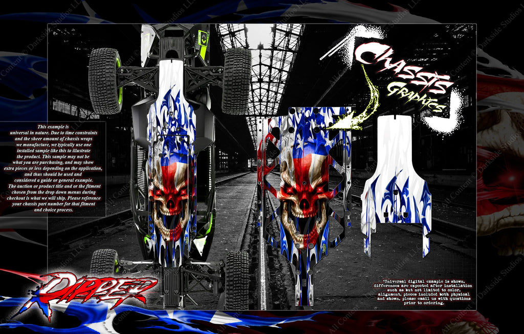 'Ripper' Chassis Skid Plate Graphic Skin Fits Hpi Baja 5B Rovan Kraken King Motor Plate #Hpi87477 / #Hpi85443 | Darkside Studio Arts LLC.