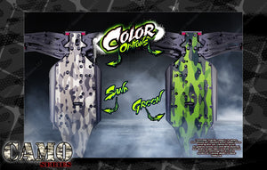 'Camo' Themed Chassis Skin Made To Fit Losi 22 5.0 Skid Plate # Tlr231072 - Darkside Studio Arts LLC.