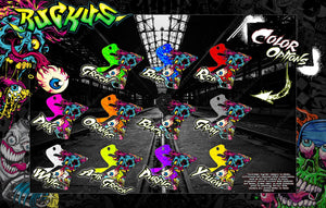 Graphics For Honda 2004-2022 Crf50 Pitbike  Decals "Ruckus" Wrap Clowns Zombie - Darkside Studio Arts LLC.