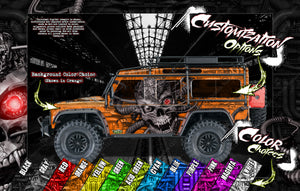 'Machinehead' Chassis Wrap For Arrma Kraton Talion Felony Limitless Infraction Kraton Exb Kraton V5 & M2C Hop Up Graphics Decals Kit - Darkside Studio Arts LLC.