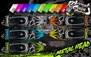 'Metal Head' Partial Skin Wrap Hull Decal Graphics Kit Fits Traxxas M41 Spartan - Darkside Studio Arts LLC.