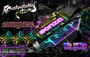 'Short Circuit' Chrome Graphics Wrap Skin For Microsoft Xbox Series X Console And Controller - Darkside Studio Arts LLC.