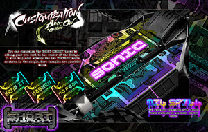 'Short Circuit' Aftermarket Chassis Skid Graphic Wrap Skin Protection Kit Fits Traxxas Sledge - Darkside Studio Arts LLC.