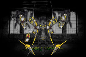Graphics Kit For Yamaha Raptor 700 2013-20223 "The Freak Show"  For Yellow Se Model - Darkside Studio Arts LLC.