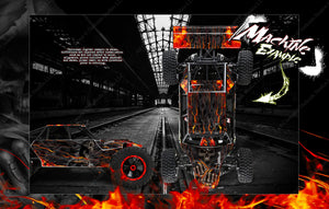 'Hell Ride' Body Skin Wrap For Losi Desert Buggy Xl 2.0 / Xl-E / Xl-E 2.0 Fits Los250018 And Los350000 Body Panels - Darkside Studio Arts LLC.