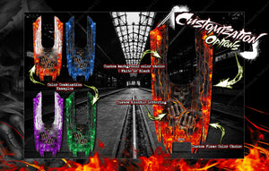 'Hell Ride' Hop-Up Graphics Wrap Decals Fits Stock Traxxas Maxx 4S -V1 Only- 1/10 Body Tra8914 - Darkside Studio Arts LLC.