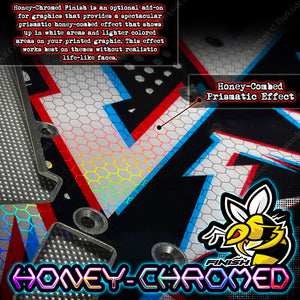 Honey-Chromed Finish Add-On (+$65.00) (Purchasing This Add-On Will Apply A Geo-Hex Honey-Combed Prismatic Effect To Lighter Parts Of Your Print) - Darkside Studio Arts LLC.