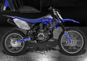 Graphics Kit For Yamaha 2008-2013 Ttr125 Blue  Decal Set "The Outlaw" Accessories Parts - Darkside Studio Arts LLC.