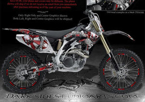 Graphics For Honda 2005-2008 Crf450 Crf450R   "The Freak Show" For Black Plastics - Darkside Studio Arts LLC.