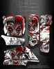 Graphics Kit For Yamaha Banshee Atv "The Jesters Grin" White Model | Darkside Studio Arts LLC.
