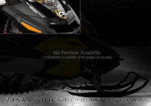 Ski-Doo Sled Graphics 2009-14 Rev Xr 1200 "The Freak Show" For Yellow Parts Wrap - Darkside Studio Arts LLC.
